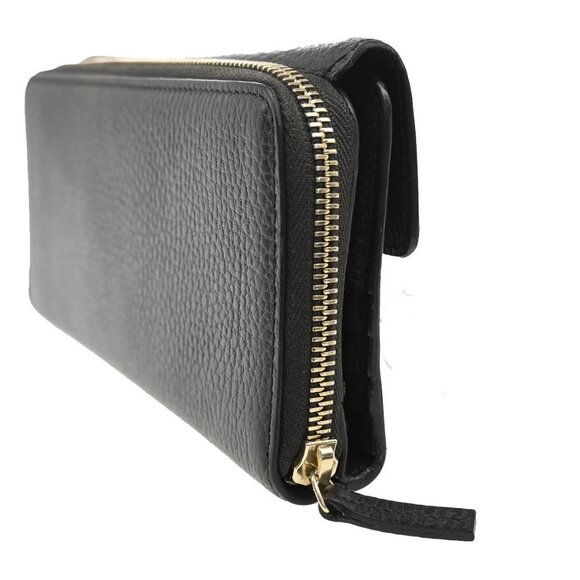 GUCCI Logo Interlocking G Zipper Around Long Wallet Leather Brown GHW 62MA318 - Picture 3 of 15